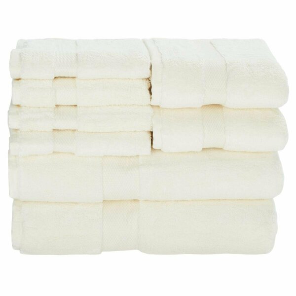 Safavieh Super Plush Towel Bundle, Ivory - 8 Piece TWL1850B